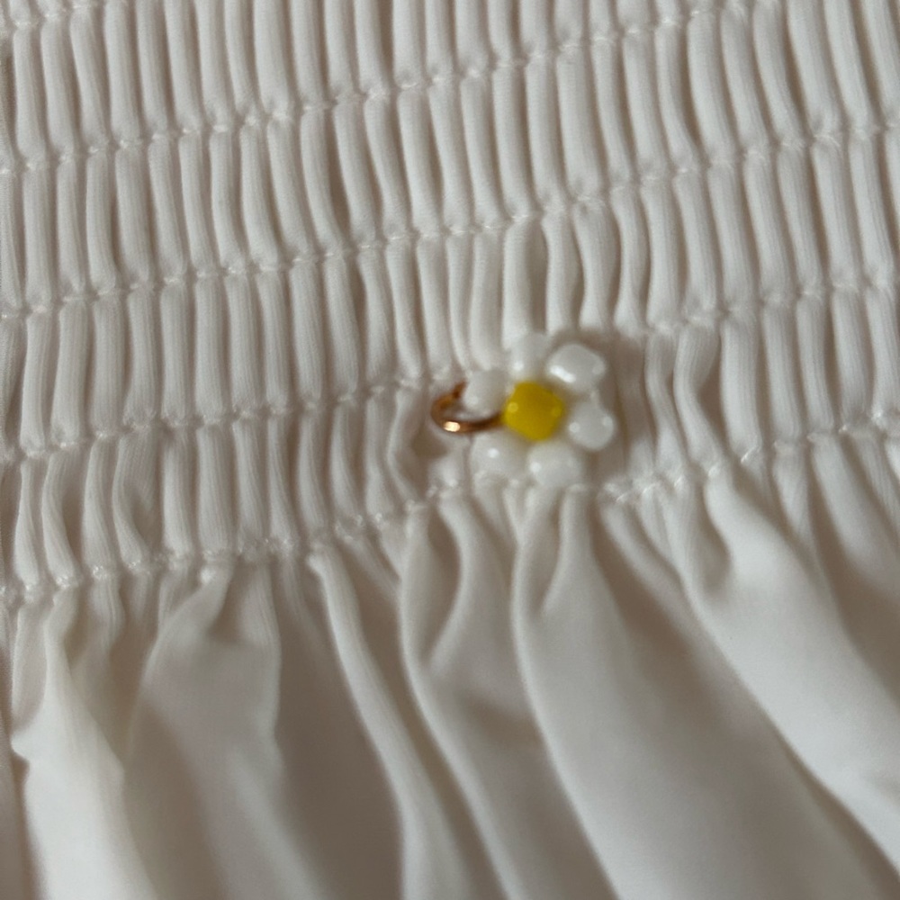 NATURAL LIFE silky white tennis skort w/ smocked waist- NEW - Picture 9 of 12
